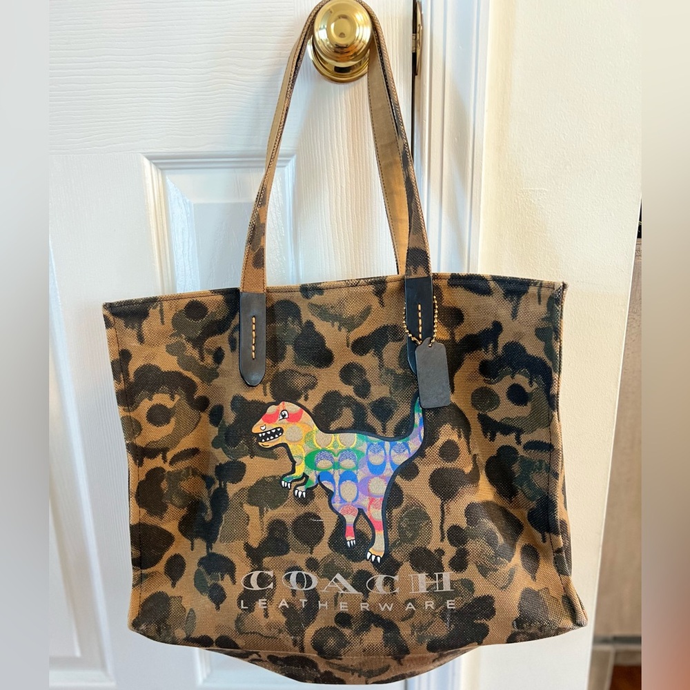 Coach Signature Rexy Pride Canvas Tote
